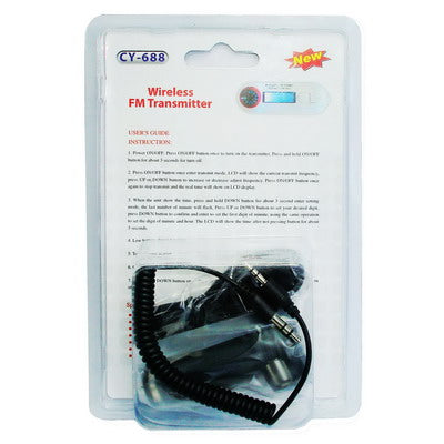 Wireless FM Transmitter with 200 frequency with LCD(Silver)