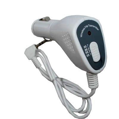 Fm Transmitter with 4 frequency(White)