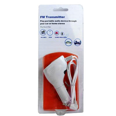 Fm Transmitter with 4 frequency(White)