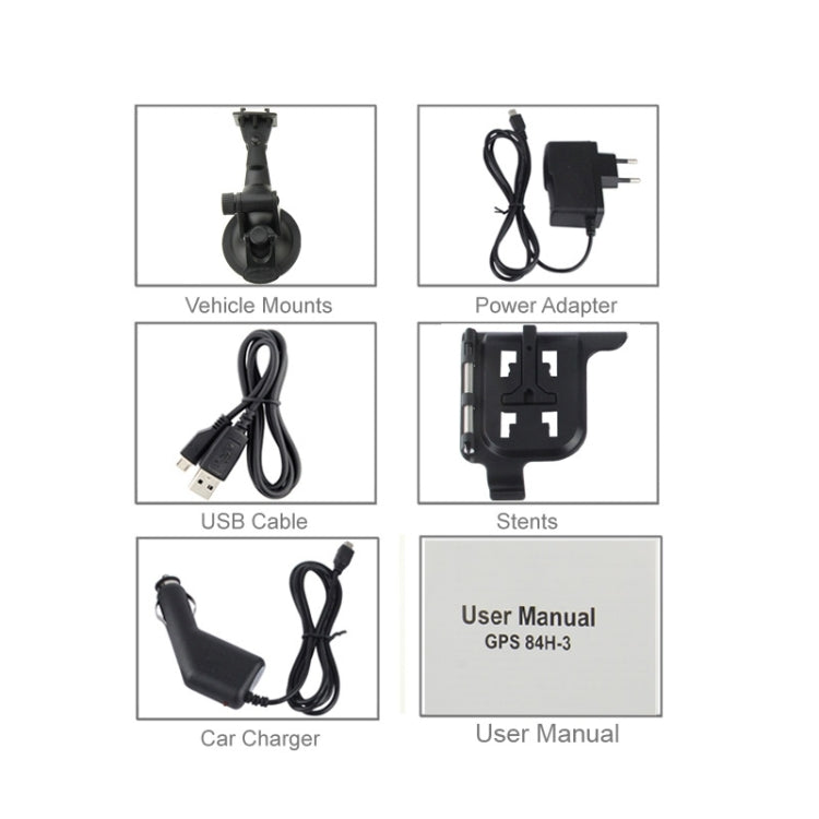 4.3 inch TFT Touch-screen Car GPS Navigator, Built-in speaker, Built-in 4GB Memory and Map, Without Bluetooth, Resolutions: 480 x 272(Black)