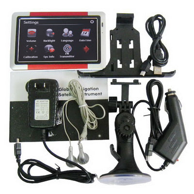 5.0 inch TFT Touch-screen Car GPS Navigator Support SD Card, Bluetooth, FM Transmitter, Built-in speaker, AV in port With Map(Baby Blue)