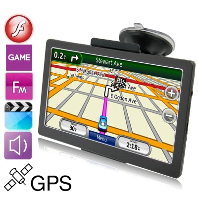 7.0 inch TFT Touch Screen Car GPS Navigator, 800 x 480 pixel, Support Voice Broadcast, FM Transmitter Function, Built in 8GB Memory and Map(Black)