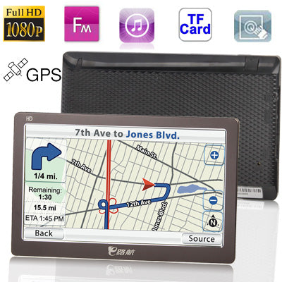 HSD-X003 7.0 inch Full HD 1080P TFT Touch Screen Car GPS Navigator with Rader Detector Function, Support in TF Card Slots, FM Transmitter with 8GB Memory and Map