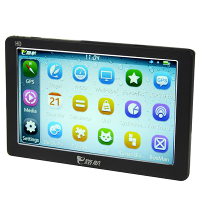 E500+ Black, 5.0 inch  TFT Touch Screen Car GPS Navigator, Support in TF Card Slots, FM Transmitter with 8GB Memory and Map