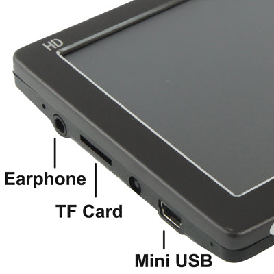 E500+ Black, 5.0 inch  TFT Touch Screen Car GPS Navigator, Support in TF Card Slots, FM Transmitter with 8GB Memory and Map