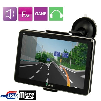 Eroda Z950 Black, 7.0 inch TFT Touch Screen 800 x 480 Pixels Car GPS Navigator with Micro SD (TF) Card Slot, Free 4GB Memory and Map, Support Voice Broadcast, FM Transmitter Function(Black)