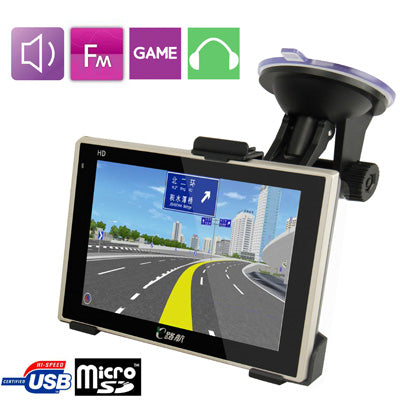 Eroda E100 Black, 5.0 inch TFT Touch Screen 800 x 480 Pixels Car GPS Navigator with Micro SD (TF) Card Slot, Free 4GB Memory and Map, Support Voice Broadcast, FM Transmitter Function(Black)