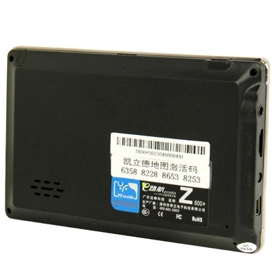 Eroda Z600+ Black, 5.0 inch TFT Touch Screen 800 x 480 Pixels Car GPS Navigator with Micro SD (TF) Card Slot, Free 4GB Memory and Map, Support Voice Broadcast, FM Transmitter Function(Black)