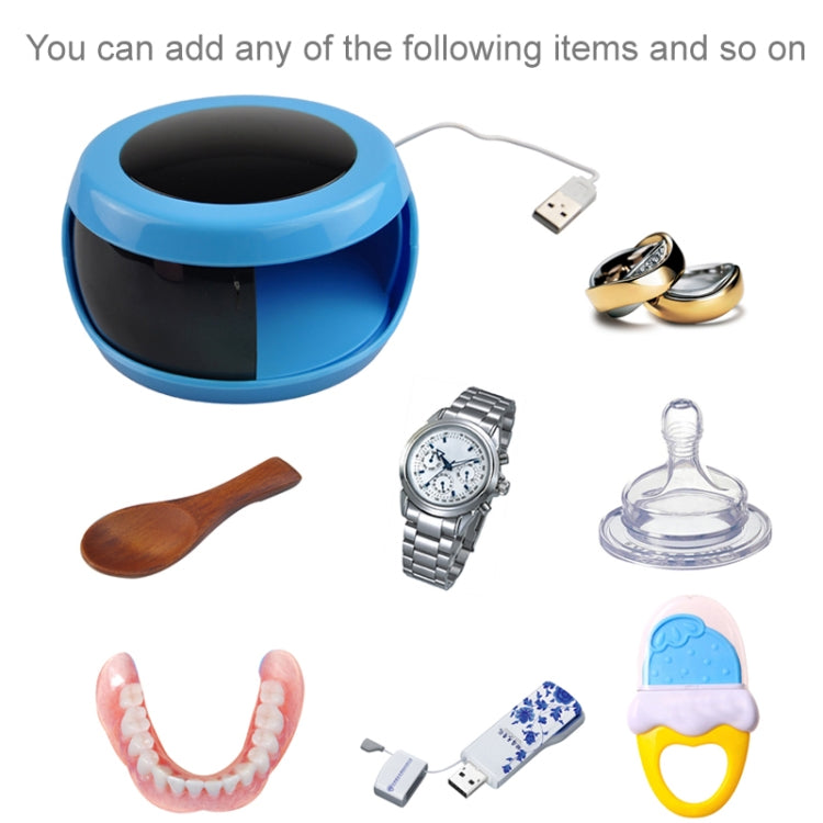 Mini UV Sterilizer with USB Cable for iPhone / Keys / Spoons / Small Product, KD-X-01(Blue)