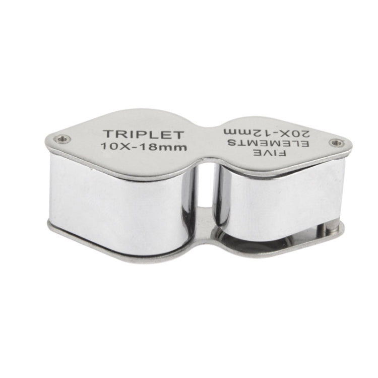 10X - 20X Portable & Rotatable Handheld Jewelry Loupe Magnifier Reading Magnifier (MG22181)(Silver)