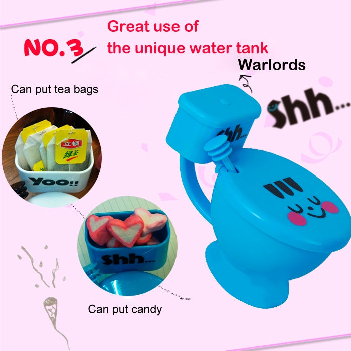 Best Gifts 300ML Funny Cute Toilet Cup with Spoon Novelty Plastic Mug