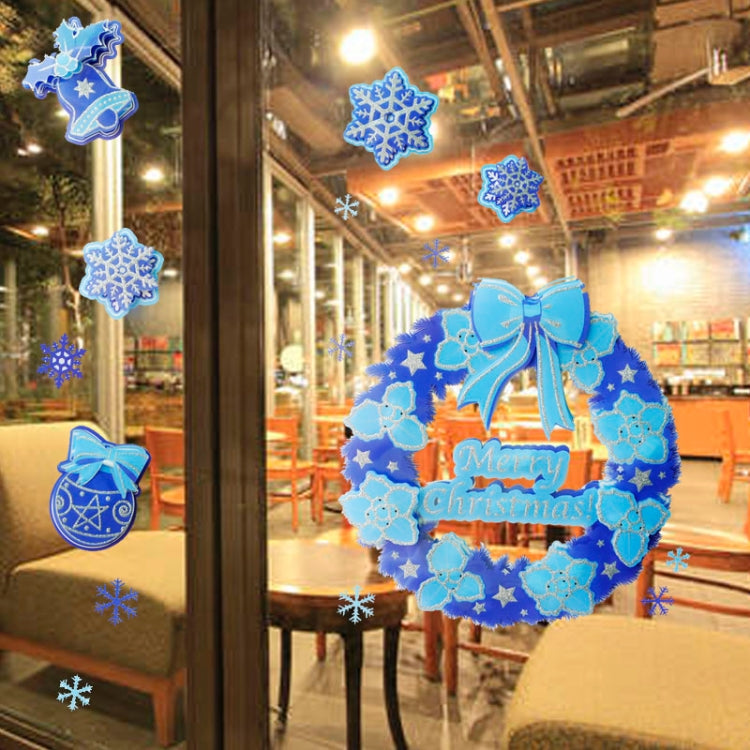 Christmas Series Snow and Garland Pattern Glitter Wall Stickers for Home Decoration, Size: 41cm x 29cm