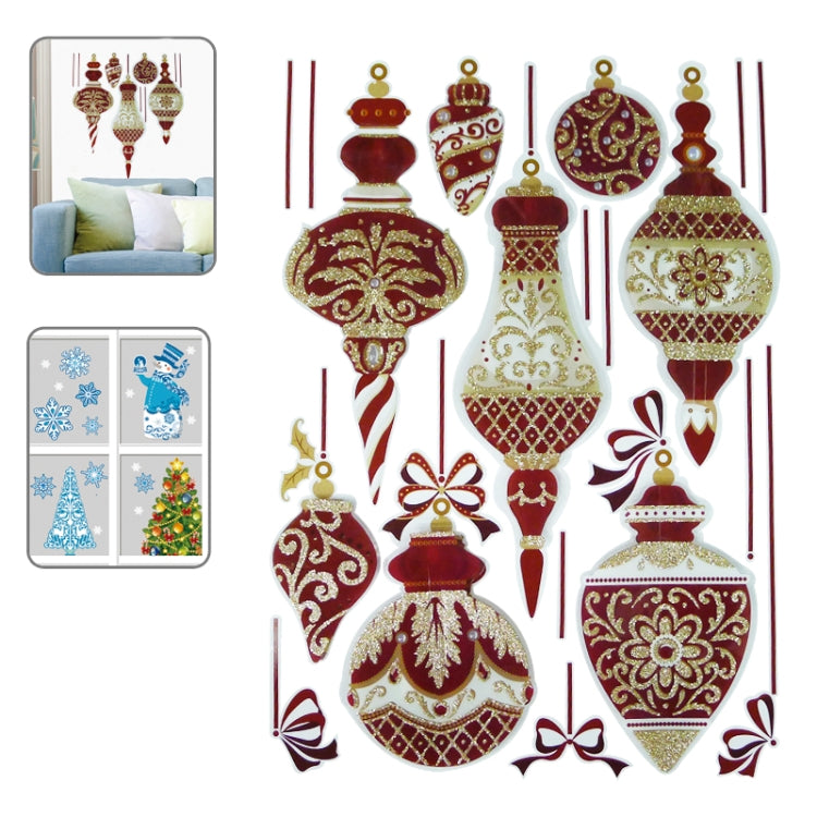 Christmas Series Glitter Wall Stickers for Home Decoration, Size: 41cm x 29cm