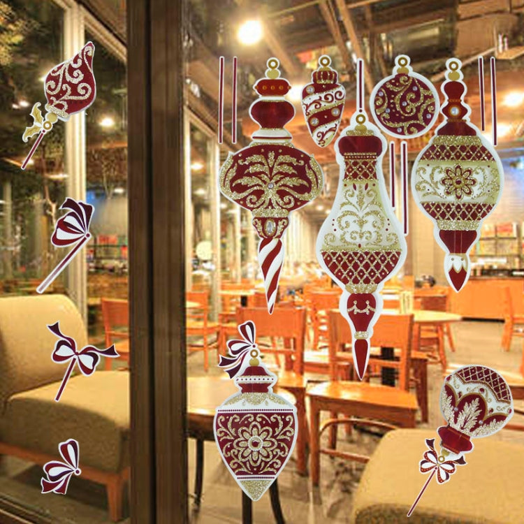 Christmas Series Glitter Wall Stickers for Home Decoration, Size: 41cm x 29cm