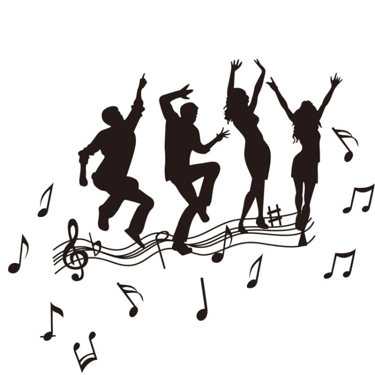 3D Musical Note Pattern Removable Wall Stickers for Home Decoration, Size: 90cm x 60cm