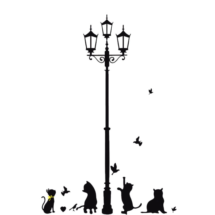 Street Lamp Pattern Fluorescent Self-adhesive Removable Wall Stickers for Home Decoration, Size: 70cm x 50cm