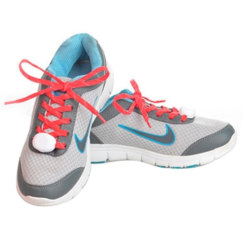 1 Pair LED Fluorescent Flat Shoelaces with Button, Length: about 113cm