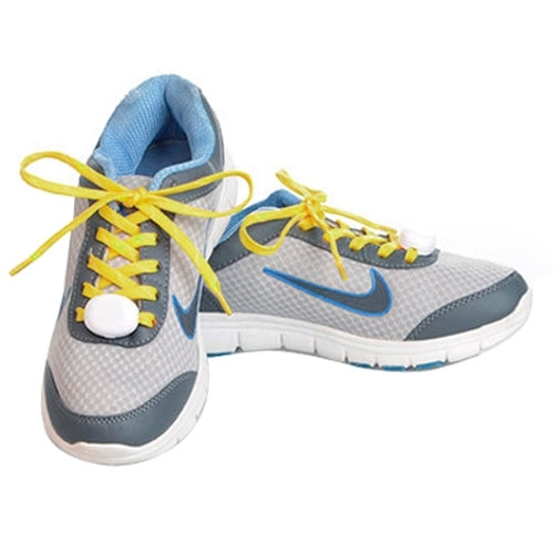 1 Pair LED Fluorescent Flat Shoelaces with Button, Length: about 113cm