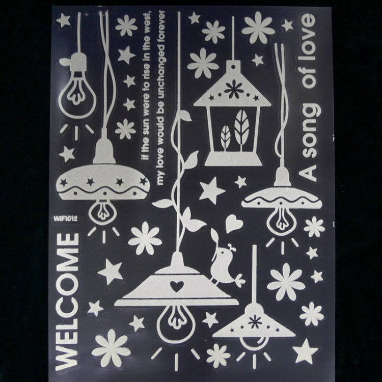 Light Bulbs Pattern Fluorescent Self-adhesive Wall Stickers for Home Decoration, Size: 40cm x 30cm