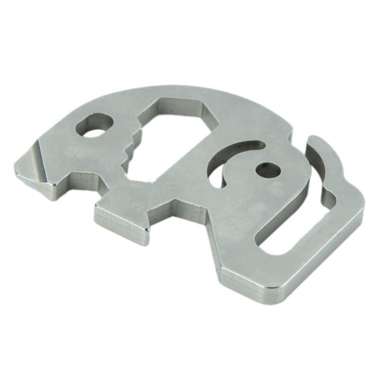 Multifunctional Elephant Shape Stainless Steel Key Chain with Bottle Opener