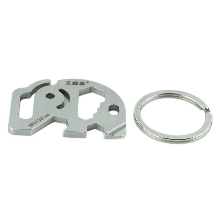 Multifunctional Elephant Shape Stainless Steel Key Chain with Bottle Opener