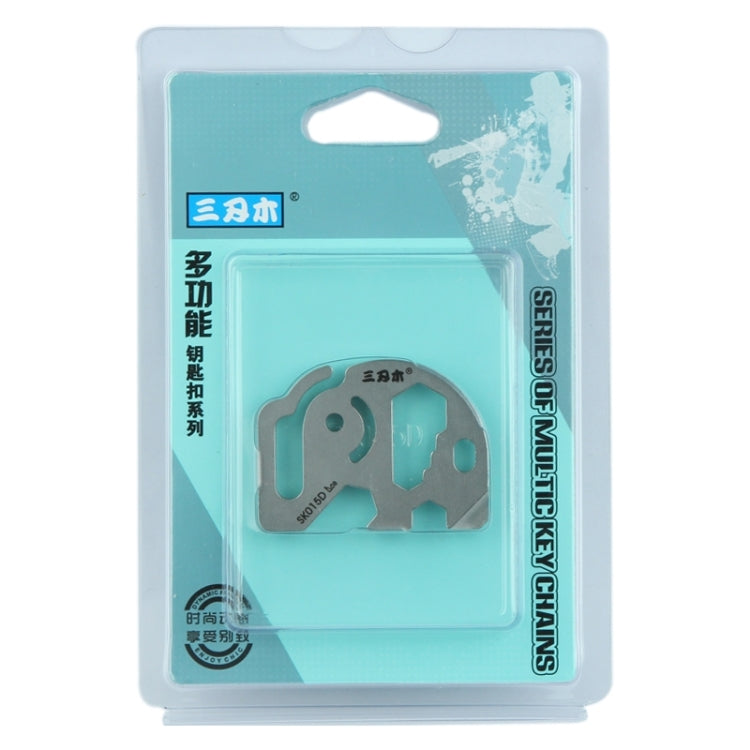 Multifunctional Elephant Shape Stainless Steel Key Chain with Bottle Opener