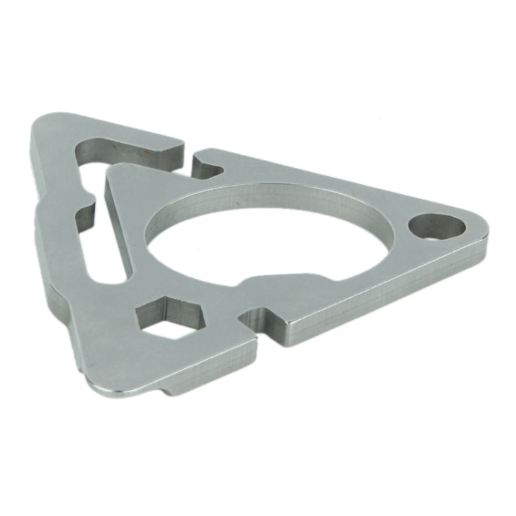 Multifunctional Triangle Shape Stainless Steel Key Chain with Bottle Opener