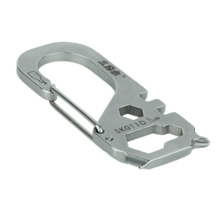 Multifunctional Rectangle Shape Stainless Steel Key Chain with Bottle Opener