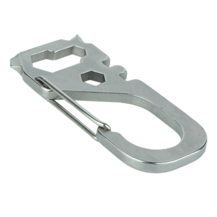 Multifunctional Rectangle Shape Stainless Steel Key Chain with Bottle Opener