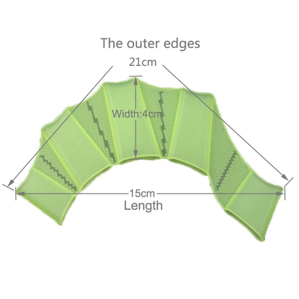 Silicone Swimming Web Fins Hand Flippers Training Gloves, S
