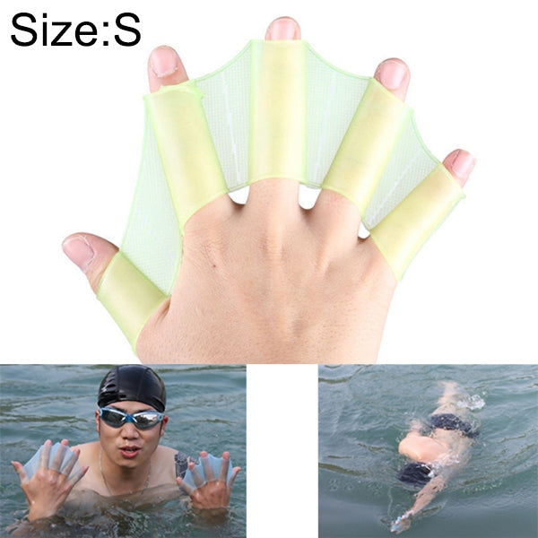 Silicone Swimming Web Fins Hand Flippers Training Gloves, S