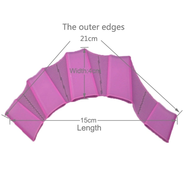 Silicone Swimming Web Fins Hand Flippers Training Gloves, S