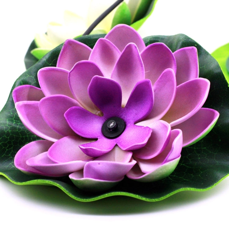 Solar Power Floating Waterproof Lotus Flower Lamp Light with Solar Panel, 1 Solar Panel with 3 Lotus Flower Lamps