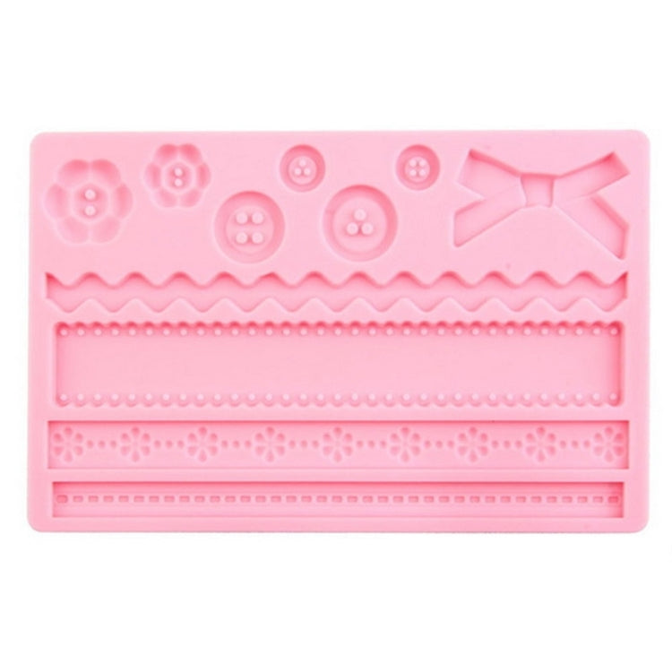 Kitchen Accessories Decorations Buttons Fondant Mold Silicone Baking Tools(Pink)