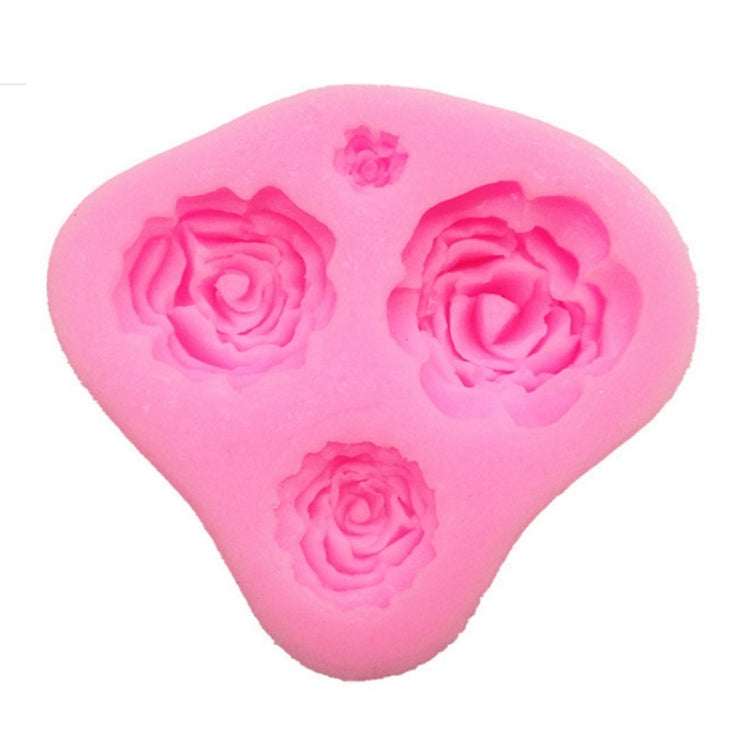 Kitchen Accessories Decorations 4pcs Flowers Cake Mold Silicone Baking Tools for Cakes Fondant, Random Color Delivery