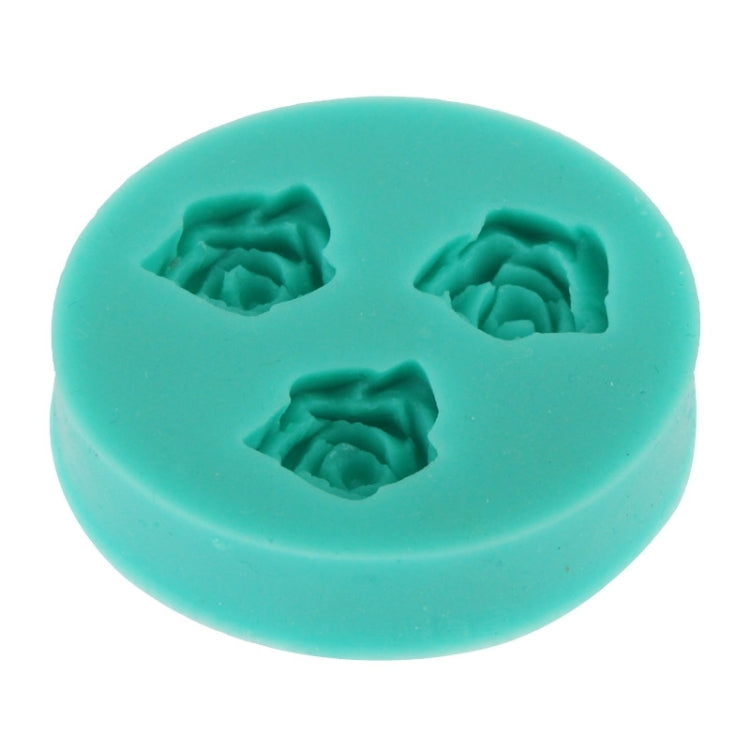 High Quality 3pcs Rose Silicone Material Cake Mold(Green)