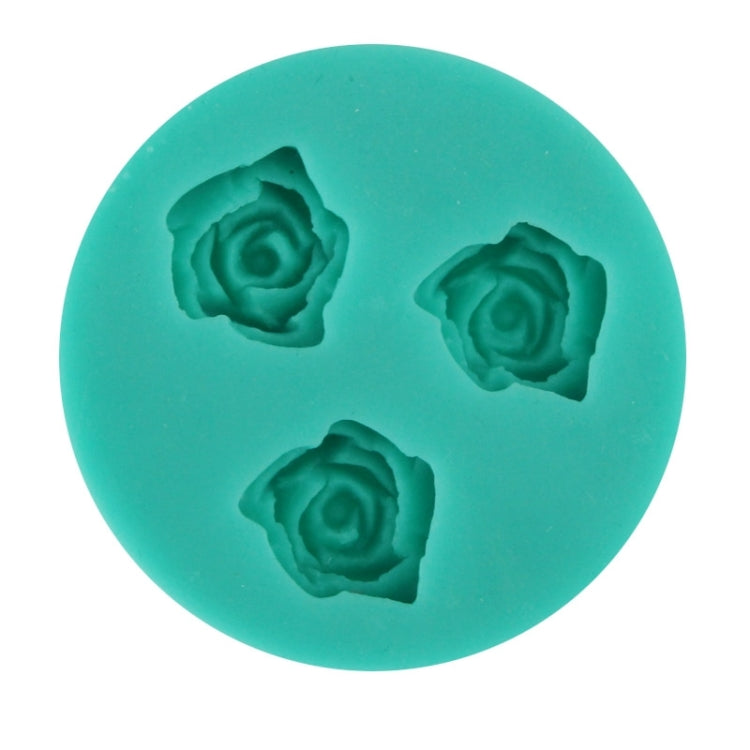 High Quality 3pcs Rose Silicone Material Cake Mold(Green)