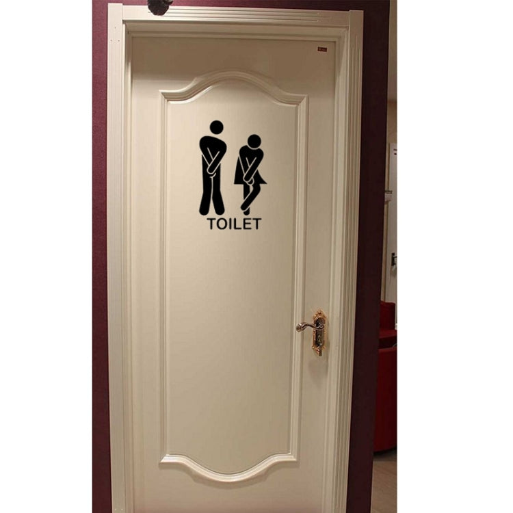 Home Decor Large Toilet Sign Removable Wall Stickers, Size: 20cm x 30cm