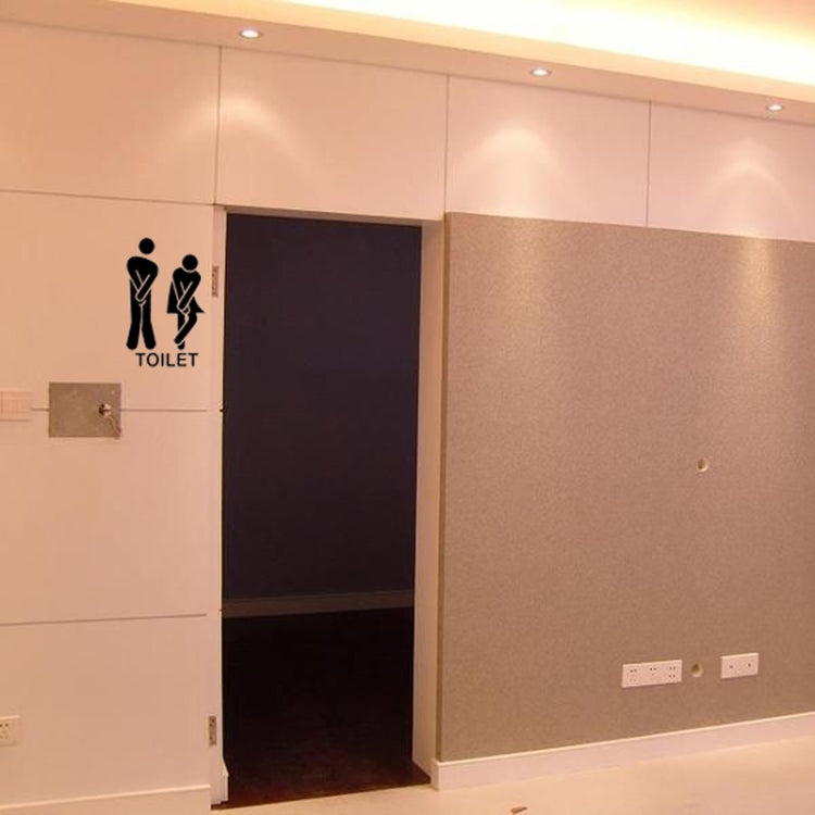 Home Decor Large Toilet Sign Removable Wall Stickers, Size: 20cm x 30cm
