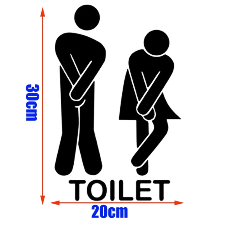Home Decor Large Toilet Sign Removable Wall Stickers, Size: 20cm x 30cm
