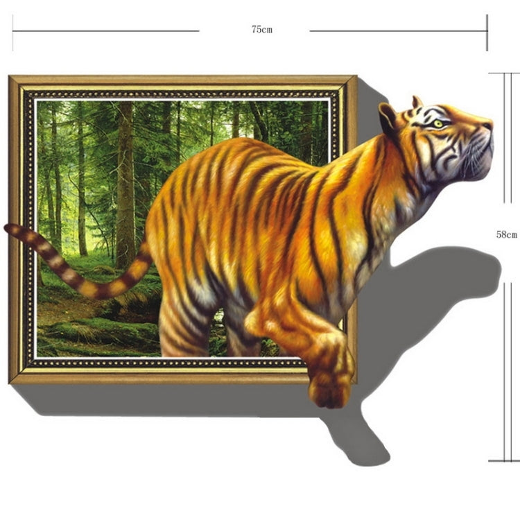 Wall Decor 3D Animal Removable Wall Stickers, Size: 75cm x 58cm