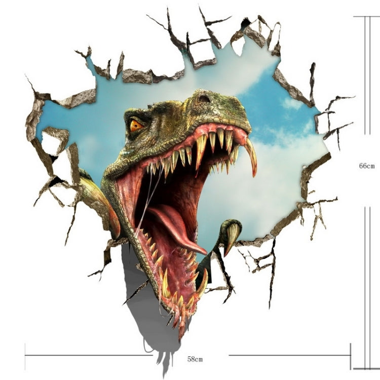 Wall Decor 3D Animal Removable Wall Stickers, Size: 58cm x 66cm