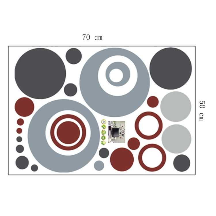 Home Decor Dot Pattern Removable Wall Stickers, DIY Free Combination, Size: 50cm x 70cm