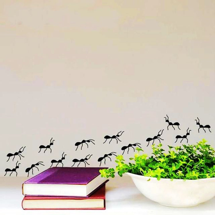 Wall Decor 14 Ants Removable Stickers, DIY Free Combination, Size: 48cm x 12cm (Random Color Delivery)