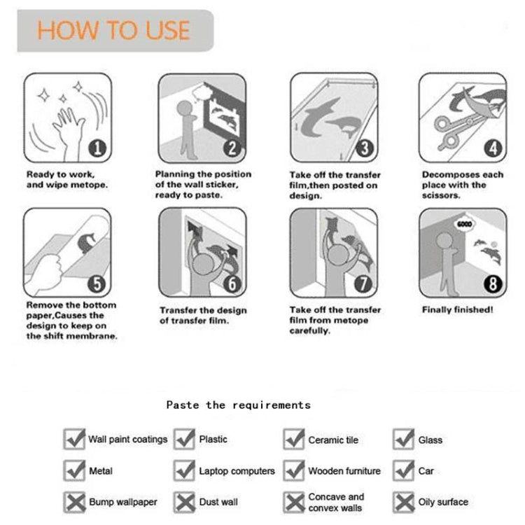 Decor Animal Convenient Removable Stickers, DIY Free Combination, Size: 30cm x 16cm