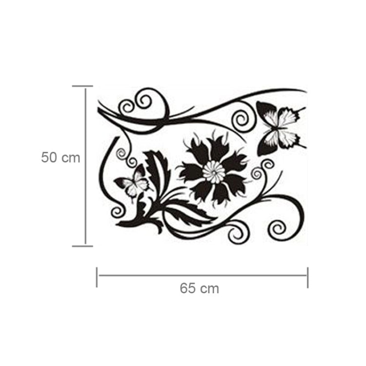 Wall Decor Beautiful Flowers Removable Stickers, DIY Free Combination, S Size: 65cm x 50cm
