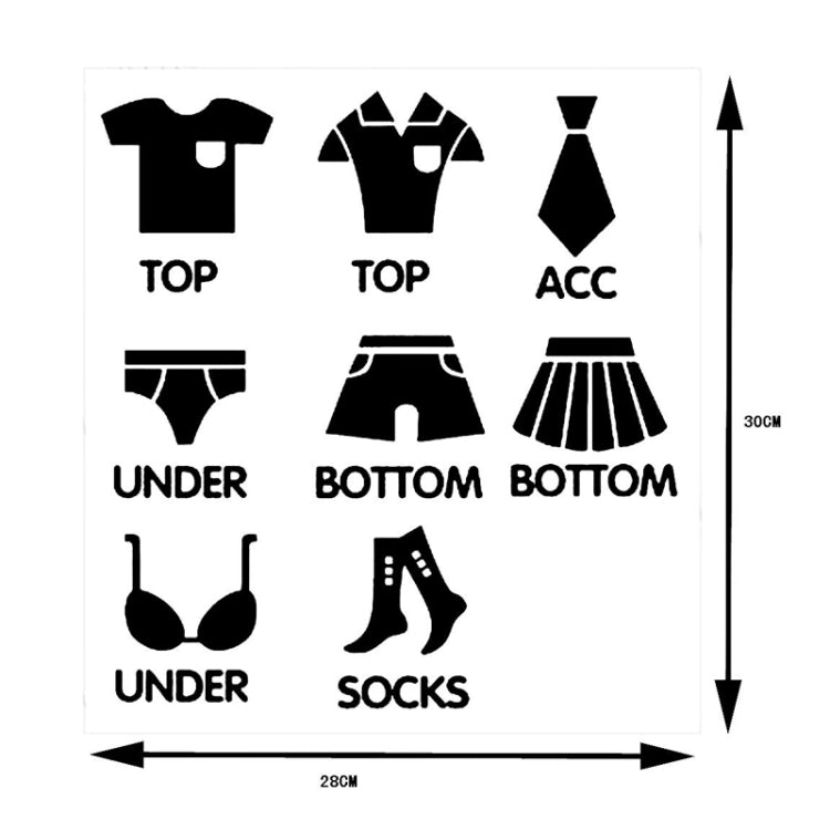 Wall Decor Wardrobe Marking Removable Stickers, DIY Free Combination, Size: 30cm x 28cm