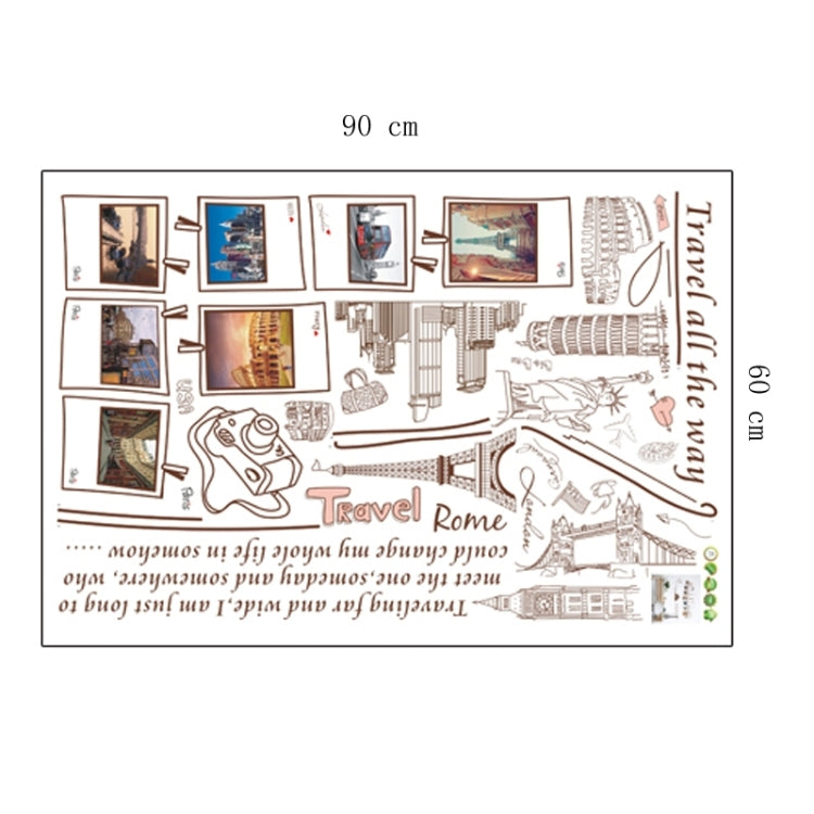 Home Decor European Landscape Removable Wall Stickers, DIY Free Combination, Size: 60cm x 90cm