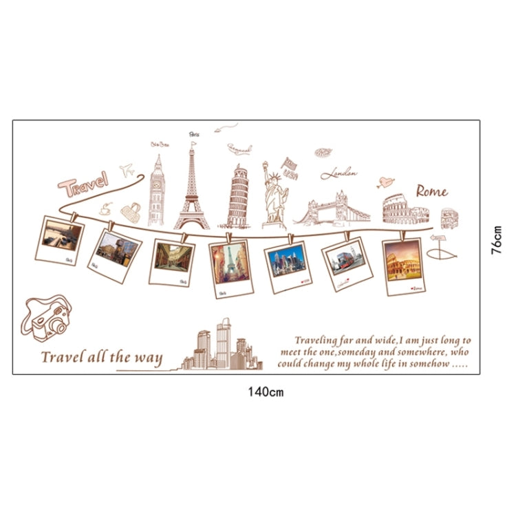 Home Decor European Landscape Removable Wall Stickers, DIY Free Combination, Size: 60cm x 90cm