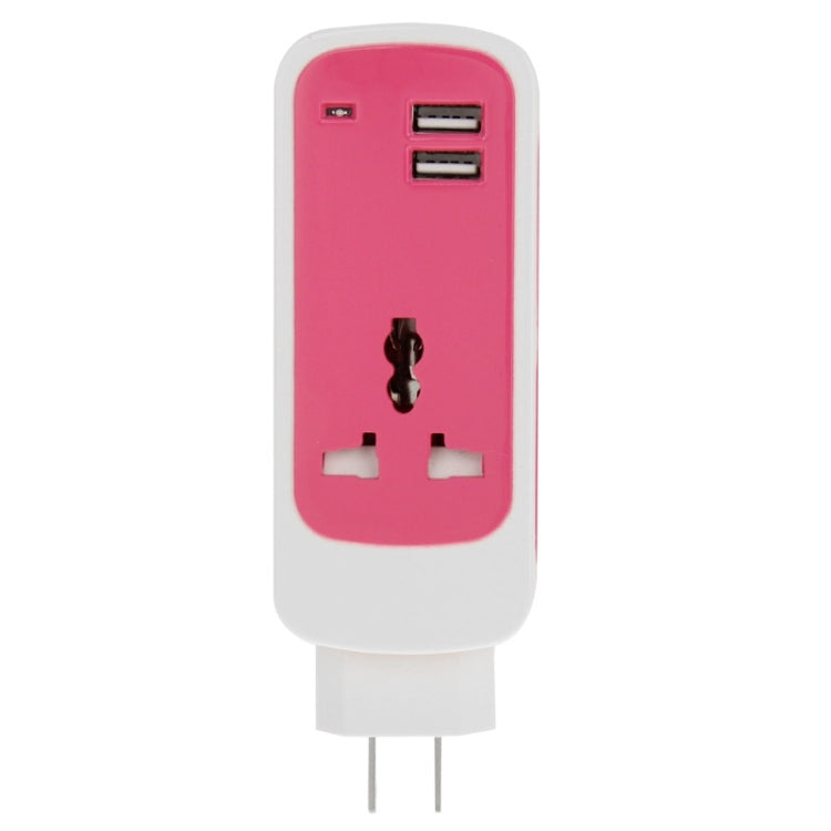 US Plug Colorful 3 in 1 Dual USB Universal Power Socket, 2.1A Output, Cable Length: 1.5M